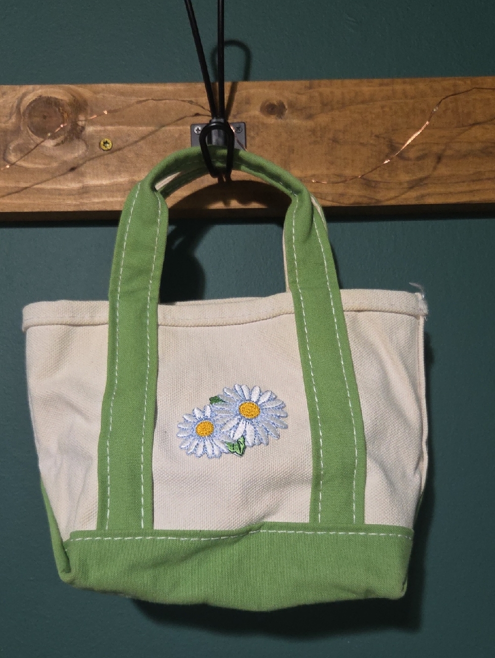 LL Bean Mini Boat and Tote Vintage Daisy